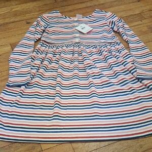 Hanna Andersson Striped Kids Dress - Pink, Blue, White